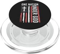 Bandiera patriota cristiana One Nation Under God Distressed Faith PopSockets PopGrip per MagSafe