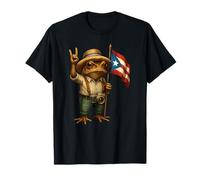 Bandiera Patriotic Rock Gesture di Porto Rico, Motivo «Coqui Frog», Boricua Maglietta