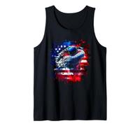 Bandiera patriottica americana del drago barbuto, 4 luglio Canotta