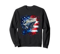 Bandiera patriottica americana del drago barbuto, 4 luglio Felpa
