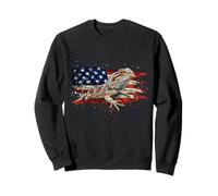 Bandiera patriottica americana del drago barbuto, 4 luglio Felpa