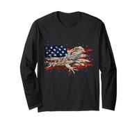 Bandiera patriottica americana del drago barbuto, 4 luglio Maglia a Manica
