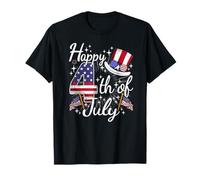 Bandiera patriottica americana felice 4 luglio per uomini, donne, bambini Maglietta