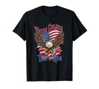 Bandiera patriottica con scritta "These Colors Don't Run Bald Eagle USA" Maglietta