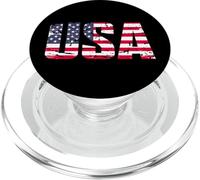 Bandiera patriottica degli Stati Uniti d'America I Love USA, Enjoy PopSockets PopGrip per MagSafe