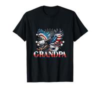 Bandiera patriottica del nonno Bald Eagle (4 luglio), abbinamento delle bandiere degli Stati Uniti Maglietta