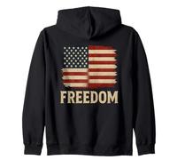 Bandiera patriottica della libertà - Vintage American Spirit Felpa con Cappuccio