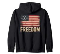 Bandiera patriottica della libertà - Vintage American Spirit Felpa con Cappuccio
