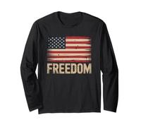 Bandiera patriottica della libertà - Vintage American Spirit Maglia a Manica
