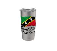Bandiera patriottica di Saint Kitts e Nevis, per uomini, donne, bambini, Kittitia Bicchiere termico in acciaio inox doppia parete