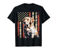 Bandiera Patriottica Labrador Retriever USA Maglietta