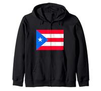 Bandiera Patriottica Rossa Bianca Blu di Porto Rico Felpa con Cappuccio