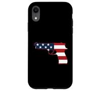 Bandiera patriottica USA automatica pistola diritti design Custodia per iPhone XR