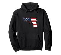 Bandiera patriottica USA Automatica Pistola Diritti Design Felpa con Cappuccio