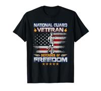 Bandiera patriottica Vintage da Uomo della Guardia Nazionale dell'Esercito Americano Maglietta