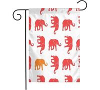 Bandiera Pattern Hand Cute Drawn Modern Silhouette Grace Safari Elephants Walking Animals Wildlife Design Decorazione Striscione All'Aperto, Per All'Aperto Al Coperto, Feste Strada, 30x45cm