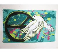 BANDIERA PEACE AND LOVE GRAFFITI 90x60cm - BANDIERA DELLA PACE 60 x 90 cm - AZ FLAG