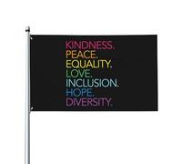 Bandiera Peace Love Hope Equality Inclusion Diversity Bandiere 90X150cm