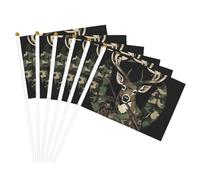 Bandiera per auto a tema festivo con occhielli in ottone - Bandiera americana mimetica da caccia, mimetica, nera, resistente allo sbiadimento, per campeggio, per dormitori esterni