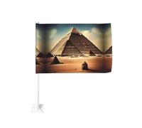 Bandiera per auto con stampa resistente allo sbiadimento, 30,5 x 45,7 cm, motivo: sognare le piramidi di Cheope, bandiera decorativa per auto, per eventi sportivi, sfilate
