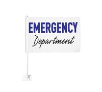 Bandiera per auto del dipartimento di emergenza 12"X18" Inchi Flags, striscione bifacciale per auto e veicoli, per barche e motociclette