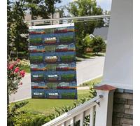 Bandiera per auto del treno, 0,8 x 90 cm, per esterni e interni, primavera, estate, autunno, inverno, giardino, bandierine con occhiello verticale su entrambi i lati, per decorazioni da cortile