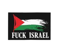 Bandiera per auto "Fanculo Israele" 12x18, sto con le bandiere della Palestina per finestrini auto, striscioni bifacciali, cartelli decorativi, senza asta portabandiera