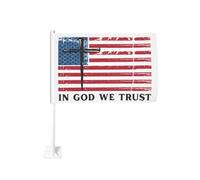 Bandiera per auto "In God We Trust", 18"X12", bifacciale, per auto e veicoli, per barche e motociclette.