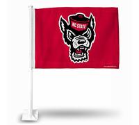 Bandiera per auto NCAA North Carolina State Wolfpack con asta inclusa