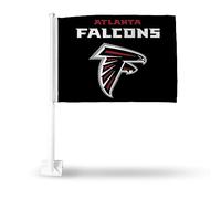 Bandiera per auto NFL Rico Industries Atlanta Falcons sfondo nero double face - 40,6 x 48,3 cm - forte palo che si aggancia su auto/camion/automobile