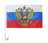 AZ FLAG Bandiera per Auto Russia Con Aquila 45x30cm - Bandierina da Auto Russa Con Stemma 30 x 45 cm, Car Flag