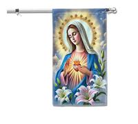 Bandiera Per Barca American Immaculate Conception Virgin Mary Blessed Virgin Mary 2 Occhielli In Metallo Bandiere Personalizzate Stampa Fronte-Retro Striscione Per Parades Home Events 90X150Cm