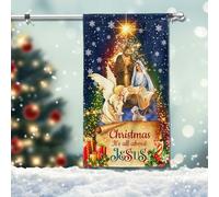 Bandiera Per Barca American Jesus Christmas Nativity Resistente Alle Intemperie Bandiere Colore Vivido Flagge Personalizzate Per Cultural Display Events Home 90X150Cm