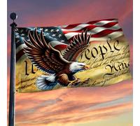 Bandiera Per Barca American Patriotic Eagle We The People 2 Occhielli In Metallo Gran Bandiere Robusta Flagge Per Home Indoor Events 90X150Cm