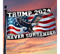 Bandiera Per Barca American Trump 2024 Never Surrender Resistente Alle Intemperie Bandiere Personalizzate Colore Vivido Flagge Personalizzate Per Home Cultural Display Business 90X150Cm
