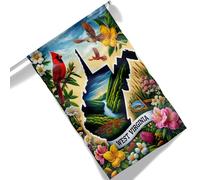 Bandiera Per Barca American West Virginia With Rhododendron And Cardinal 2 Occhielli In Metallo Bandiere Personalizzate Colore Vivido Striscione Decorazioni Per Business 90X150Cm