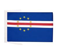 Bandiera Per Barca Cape Verde Cords Cape Verdean 2 Occhielli In Metallo Grande Bandiere Lavabile Striscione Per Parades Events Cultural Display 90X150Cm