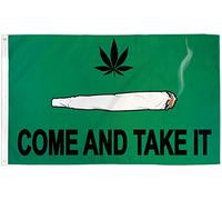 Bandiera Per Barca Come And Take It Marijuana Joint Spliff Foot Dorm Room Pot Mj Sign Resistente Alle Intemperie Gran Bandiere Stampa Fronte-Retro Flagge Per Sports Events 90X150Cm