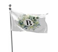 Bandiera Per Barca Letter B Alphabet Green Eucalyptus Leaves Plant Simple