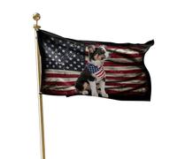 Bandiera Per Barca Memorial Day Patriotic America Border Collie Dogs