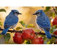 Bandiera Per Barca Pickako Blue Birds In The Spring Fruit Tree Bandiera