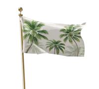 Bandiera Per Barca Seaside Green Palm Trees Tropical Summer Botanical
