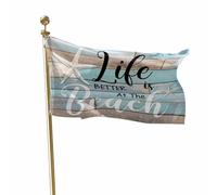 Bandiera Per Barca Teal Wood Grain Starfish Life Is Better At The Beach