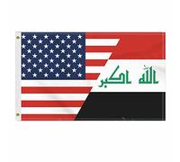 Bandiera Per Barca Usa Iraq America Iraqi Robusta Bandiere Personalizzate Resistente Alle Intemperie Flagge Personalizzate Per Cultural Display Sports Events Business 90X150Cm