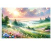 Bandiera Per Barca Watercolor Spring Flowers Soft Beautiful Meadow