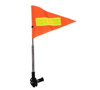 Bandiera per Bici, Bandiera per Carrello da Golf con Asta e Supporto Estensibile Fino a 63 cm per Carrello da Golf Triangolare Riflettente ad Alta Visibilità Anche per la Sicurezza in Bici dei Bambin