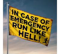 Bandiera per camera da letto Escape Like Your Life Depends On It Bandiera Uomini Decor Country Decor (120 x 180 cm)