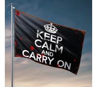 Bandiera per camera da letto Keep Calm And Carry On: The Original Poster Bandiera Uomini Decor Country Decor (60 x 90 cm)