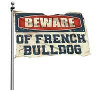Bandiera per camera Guys Beware Of French Bulldog bandiera cool bandiere Room Guys Music Decor (152 x 244 cm)