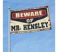 Bandiera per camera Guys Beware Of Mr. Hensley, bandiera alla moda per stanza ragazzi musica decorazione (30 x 45 cm)